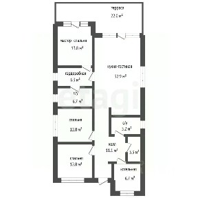 Продается 1-этажный дом, 145 м²