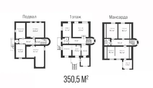 Продается 3-этажный коттедж, 350 м²