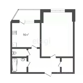 Продается 1-комн. квартира, 43,7 м²