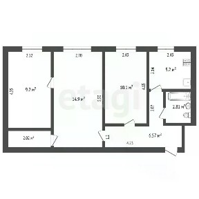 Продается 3-комн. квартира, 50,8 м²