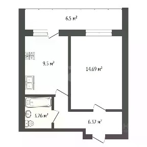 Продается 1-комн. квартира, 33,9 м²