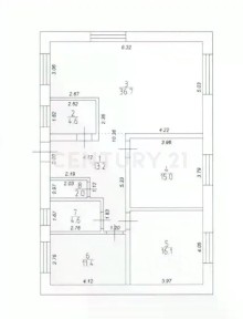 Продается 1-этажный дом, 110 м²