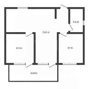 Продается 1-этажный дом, 55 м²