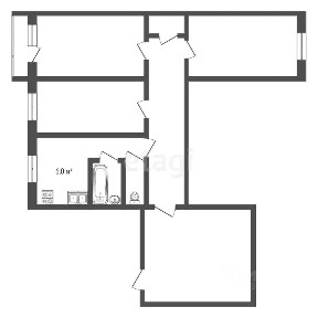 Продается 3-комн. квартира, 60,9 м²