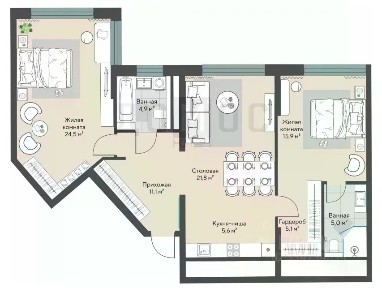 Продается 3-комн. квартира, 93,9 м²