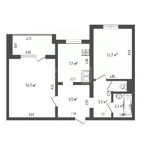 Продается 2-комн. квартира, 48,9 м²