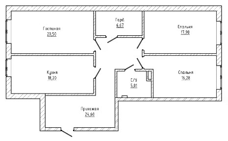 Продается 3-комн. квартира, 107 м²