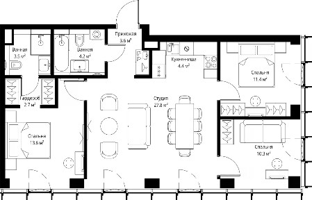 Продается 3-комн. квартира, 81,5 м²