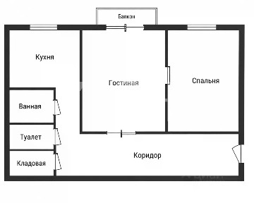 Продается 2-комн. квартира, 53,1 м²