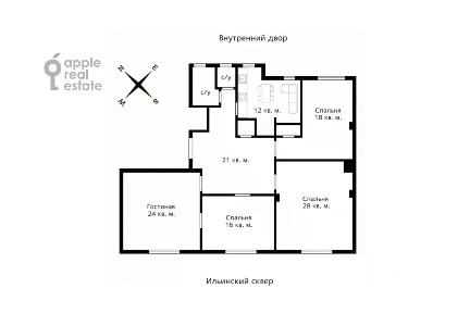 Продается 4-комн. квартира, 124 м²