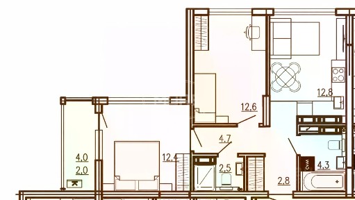 Продается 2-комн. квартира, 54,1 м²