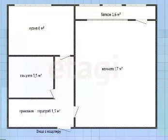 Продается 1-комн. квартира, 29,6 м²