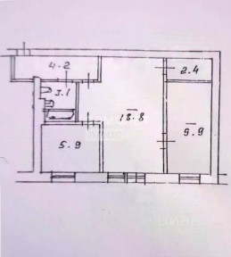 Продается 2-комн. квартира, 42,9 м²