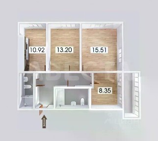 Продается 3-комн. квартира, 69,4 м²