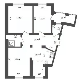 Продается 3-комн. квартира, 71 м²