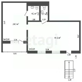 Продается помещение свободного назначения, 71,2 м²