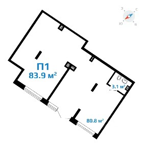 Продается помещение свободного назначения, 83,9 м²