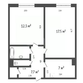 Продается 2-комн. квартира, 48,3 м²