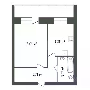 Продается 1-комн. квартира, 35,6 м²