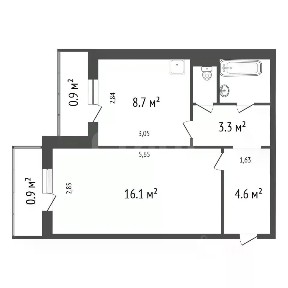 Продается 1-комн. квартира, 36,3 м²