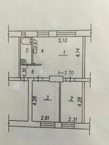 Продается 3-комн. квартира, 47,3 м²