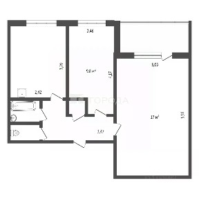 Продается 2-комн. квартира, 42,7 м²