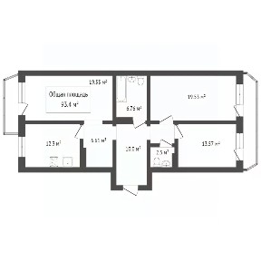 Продается 3-комн. квартира, 93,4 м²