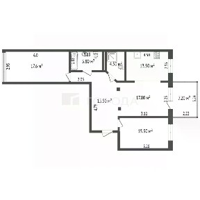 Продается 3-комн. квартира, 90 м²