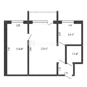 Продается 2-комн. квартира, 42,3 м²