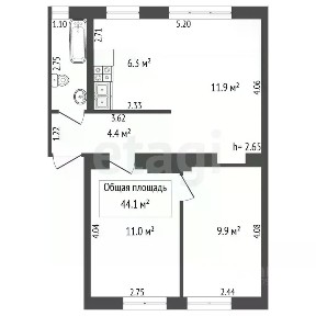 Продается 3-комн. квартира, 44,1 м²