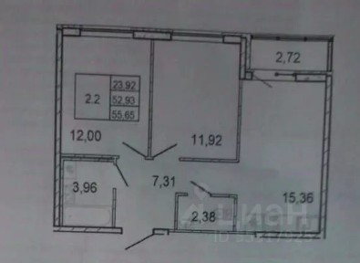 Продается 2-комн. квартира, 53 м²
