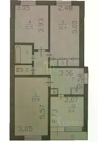 Продается 3-комн. квартира, 66,2 м²