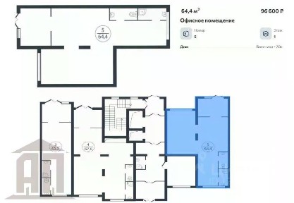Сдается торговая площадь, 65 м²