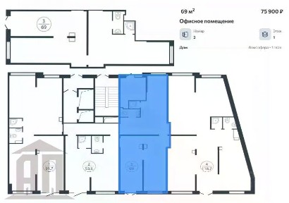 Сдается торговая площадь, 69 м²