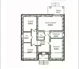 Продается 1-этажный дом, 82 м²