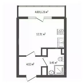 Продается студия, 19,5 м²