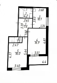 Продается 2-комн. квартира, 56,3 м²