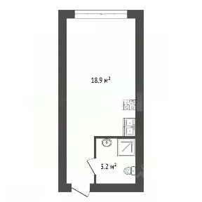 Продается апартаменты-студия, 22,1 м²