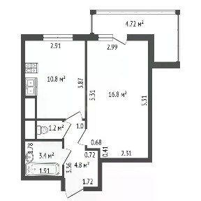 Продается 1-комн. квартира, 39,4 м²