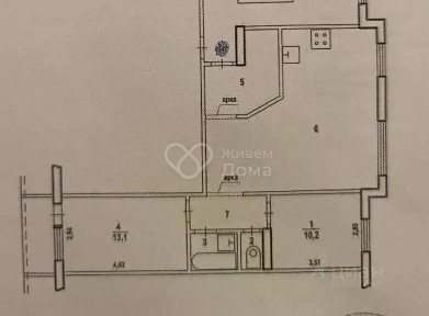 Продается 3-комн. квартира, 65 м²
