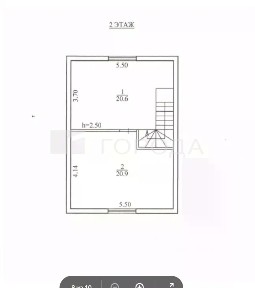 Продается 2-этажный дом, 70 м²