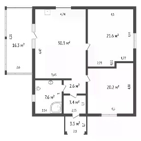 Продается 1-этажный дом, 95 м²