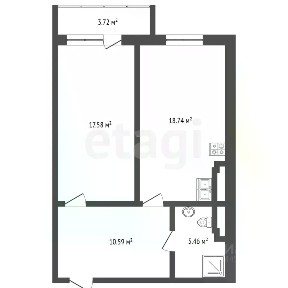 Продается 2-комн. квартира, 56 м²