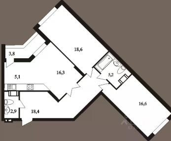 Продается 3-комн. квартира, 83 м²