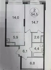 Сдается 2-комн. квартира, 55 м²