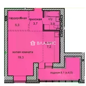 Сдается студия, 39,4 м²