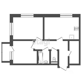 Продается 2-комн. квартира, 55 м²