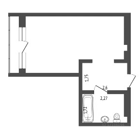 Продается студия, 23,5 м²
