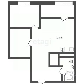 Продается 1-комн. квартира, 51 м²
