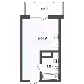 Продается студия, 20 м²